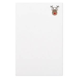 Custom Christmas stationery with cute reindeer
