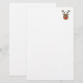 Custom Christmas stationery with cute reindeer | Zazzle