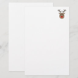 Custom Christmas stationery with cute reindeer | Zazzle
