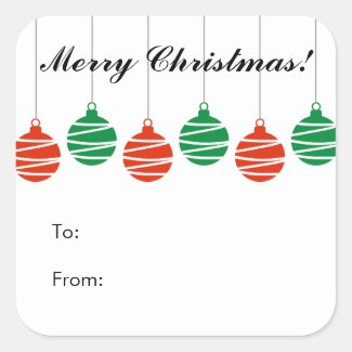 Custom Christmas to and from gift tag stickers