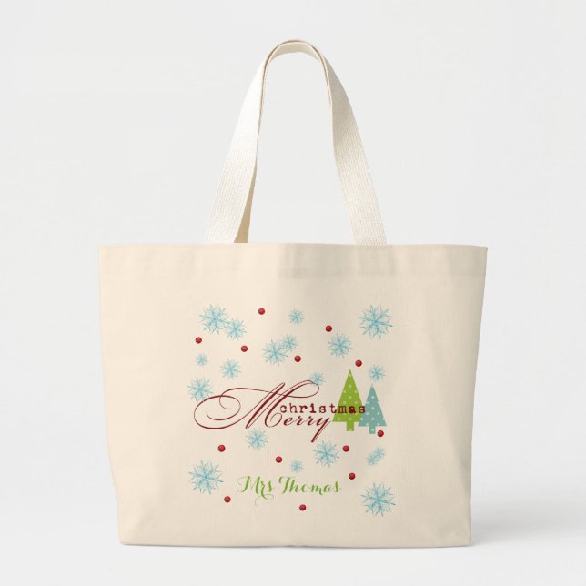 Custom Christmas Tote Bag Template (Front)