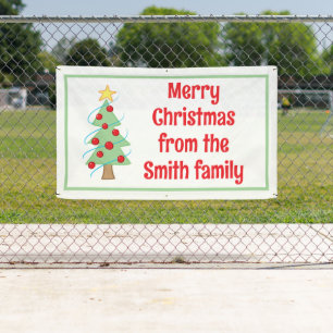 Custom Christmas Tree Banner