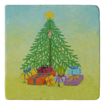 Custom Christmas Tree Holiday Trivet