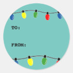 Custom Christmas tree lights to from tag stickers