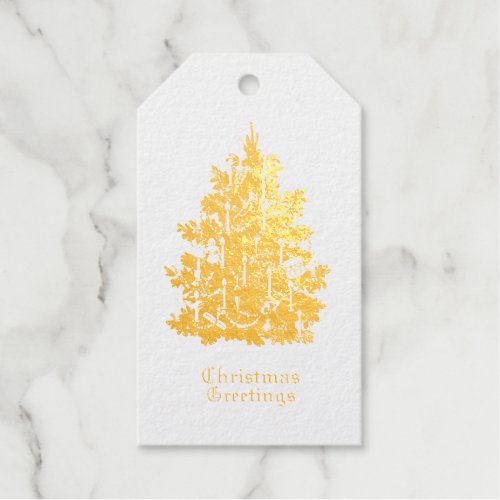 CUSTOM CHRISTMAS TREE REAL Foil Gift Tag