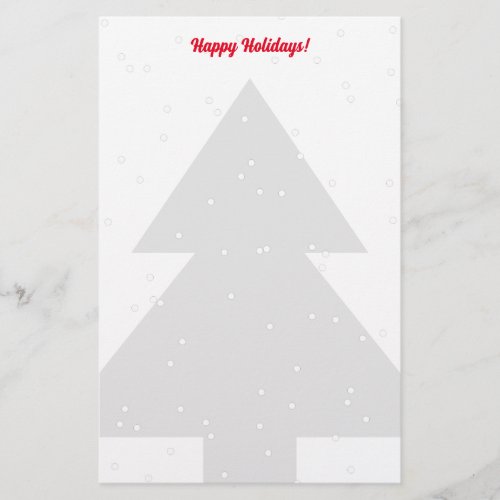 Custom Christmas tree silhouette stationery paper