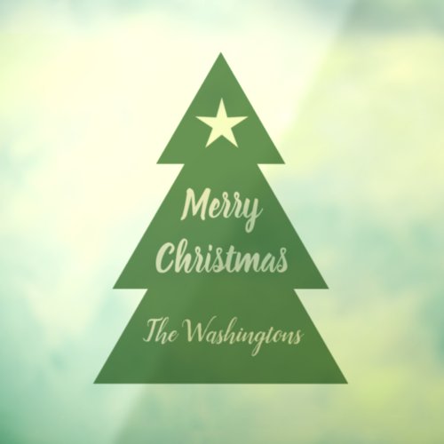 Custom Christmas Tree Window Sign