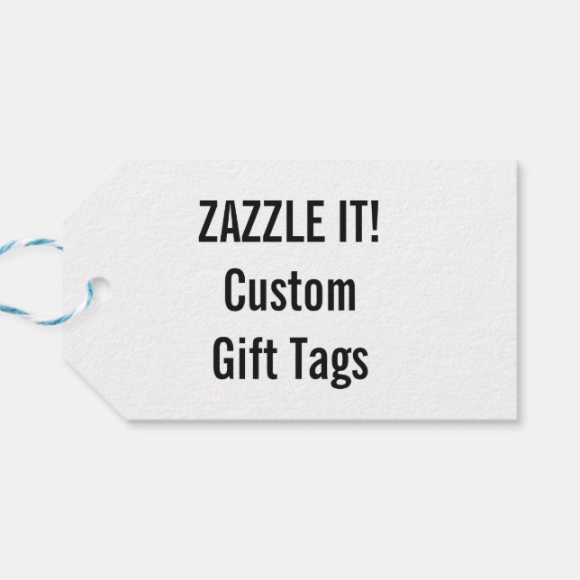 Custom Christmas White Gift Tag Blank Template (Back Horizontal)