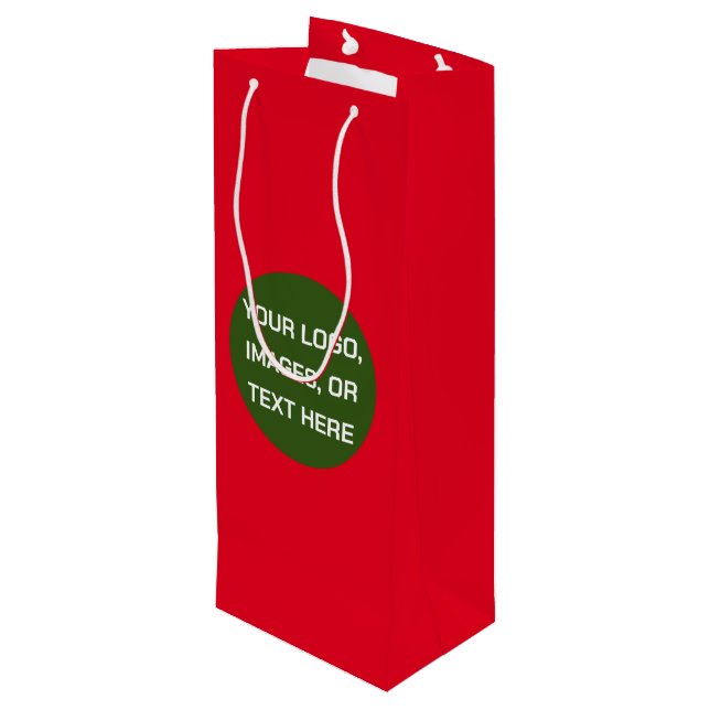 Custom Christmas Wine Bag - Festive Holiday Gift (Back Angled)