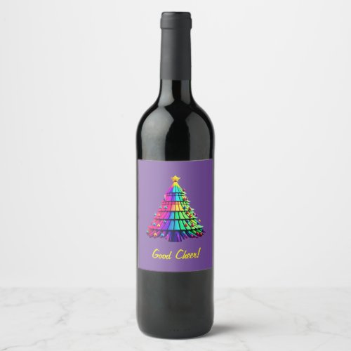 Custom Christmas Wine Label 89 cm x 102 cm