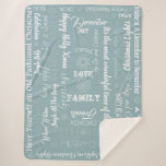 Custom Christmas Wishes Sherpa Blanket