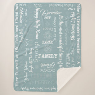 Custom Christmas Wishes Sherpa Blanket