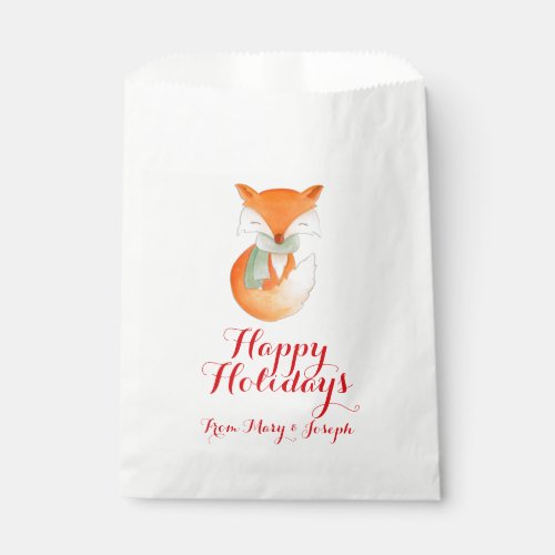 Custom Christmas wrapped up fox gift bags
