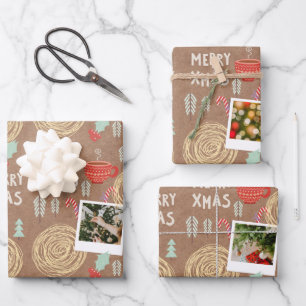 Custom Christmas Wrapping Paper Flat Sheet