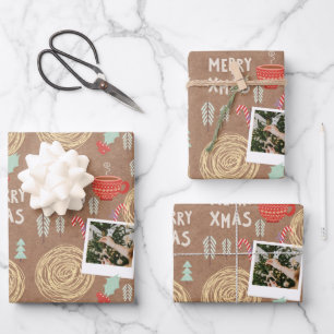 Custom Christmas Wrapping Paper Flat Sheet 