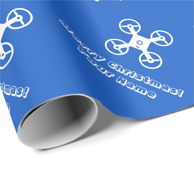 Custom Christmas wrapping paper with drone pilot (Roll Corner)