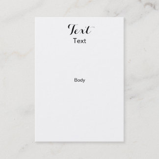 Custom Chubby 3.5 x 2.5 business card vertical