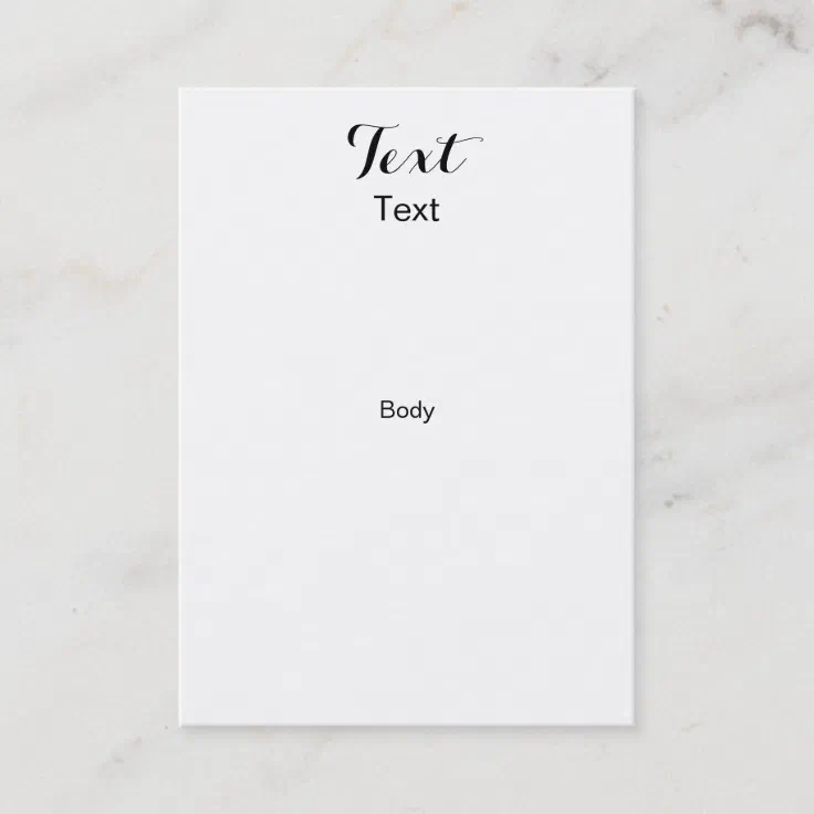 Custom Chubby 3 5 X 2 5 Business Card Vertical Zazzle