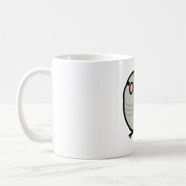 CUSTOM Chubby Dark Green Quaker Coffee Mug (Left)
