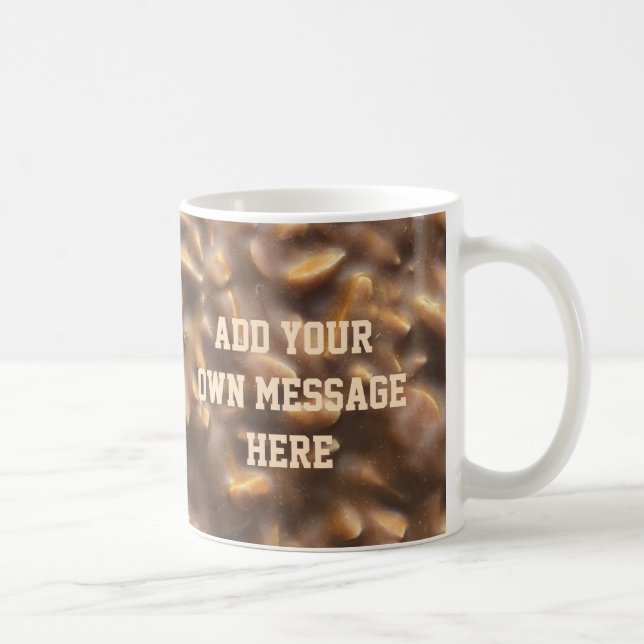 Custom Chunky Chocolate Custom Text Coffee Mug (Right)