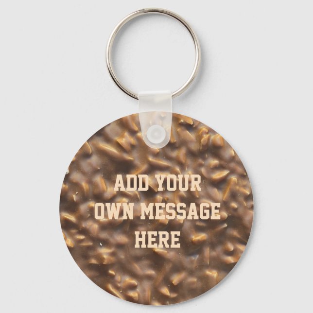 Custom Chunky Chocolate Custom Text Keychain (Front)