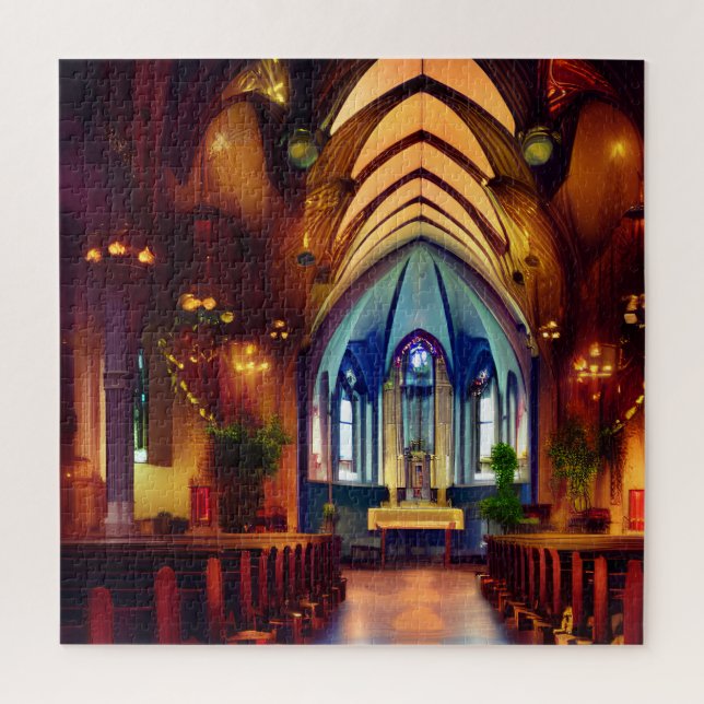 Custom Church Fantasy Art 01 Jigsaw puzzle (Vertical)