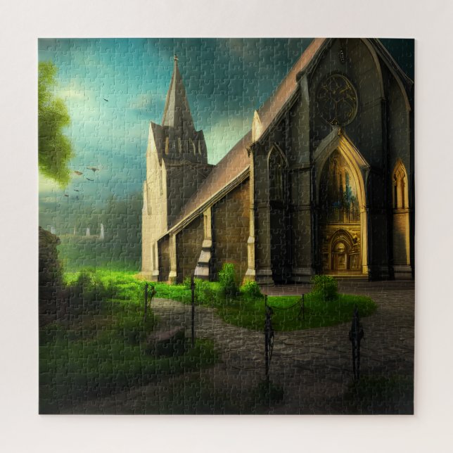 Custom Church Fantasy Art 02 jigsaw puzzle (Vertical)