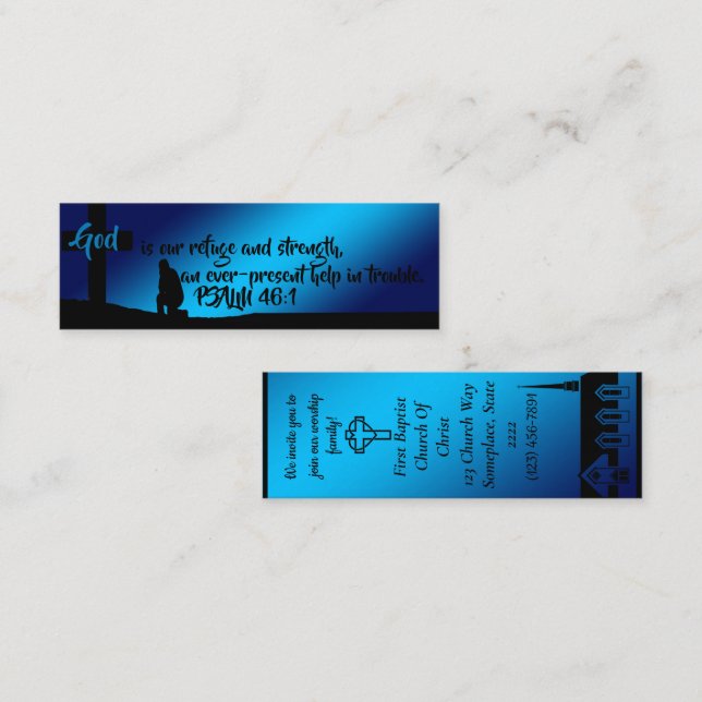 Custom Church Invitation Bookmark (Front/Back)