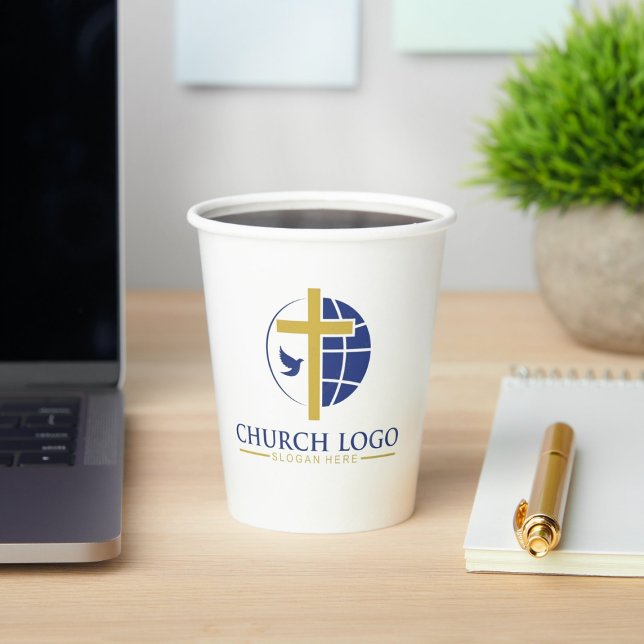 Custom Church Logo Branded  Paper Cups (Creator Uploaded)