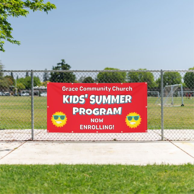 Custom Church Summer Program Sunshine Banner (Insitu)
