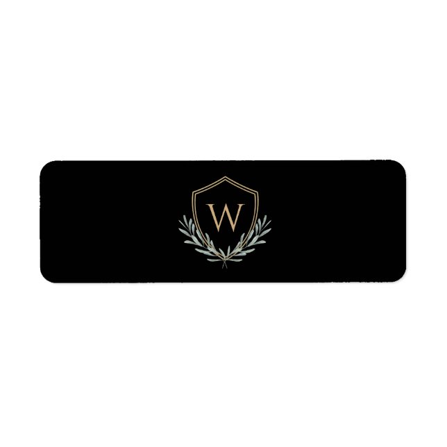 Custom Cigar Band with Monogram Crest Label (Front)