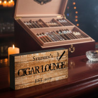 Custom Cigar Lounge Bar Personalized Gift