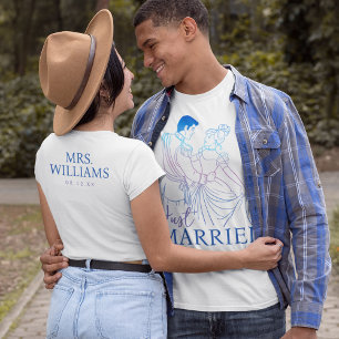 Custom Cinderella & Prince Charming   Just Married T-Shirt