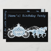 Custom Cinderella's Carriage Birthday Party Invite (Front/Back)