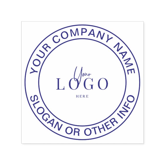 Custom Circle Business Company Logo Self-inking Stamp (Design)