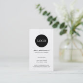 Custom Circle Logo Minimalist Professional Business Card | Zazzle