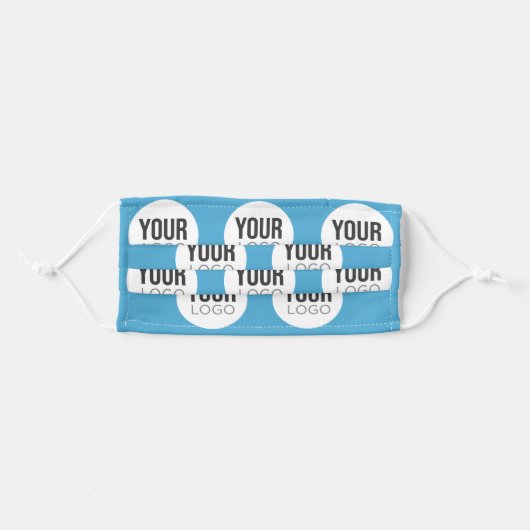 Custom Circle Pattern Logo Cloth Face Mask (Front, Folded)