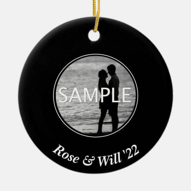 Custom Circle Photo Ornament (Front)