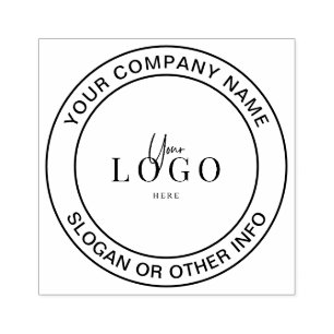 Custom Circle Rubber Stamp Business Company Logo