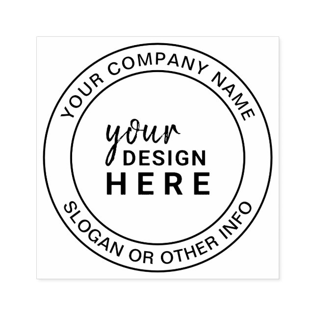 Custom Circle Rubber Stamp Business Company Logo (Imprint)