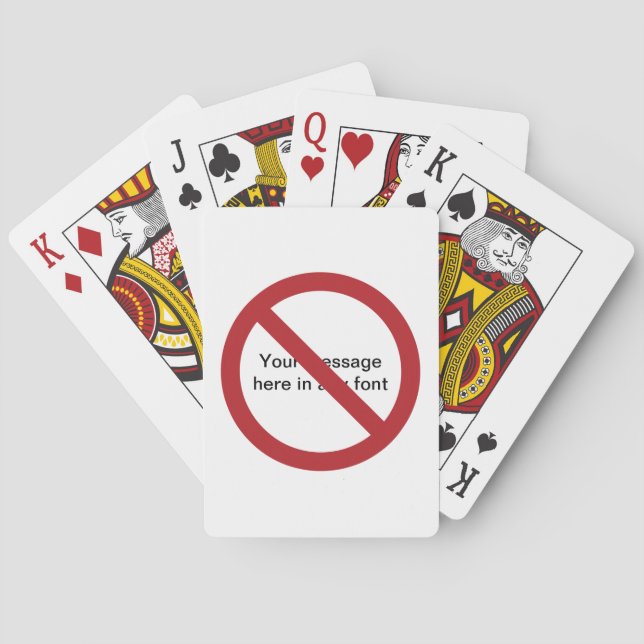 Custom Circle with Slash Poker Cards (Back)