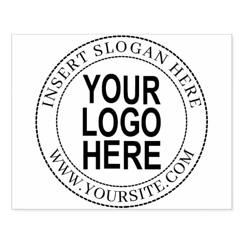 Custom Circular Company Logo Rubber Stamp