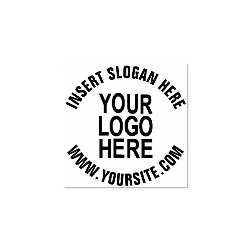 Custom Circular Company Logo Rubber Stamp