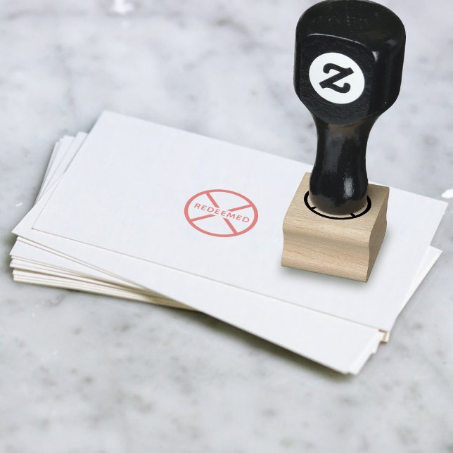 Custom Circular Cross Redeemed Rubber Stamp (Creator Uploaded)