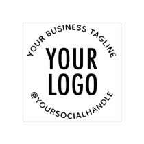 Custom Circle Rubber Stamp Business Company Logo