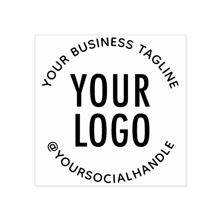 Custom Circular Rubber Stamp Business Company Logo Zazzle