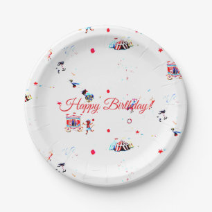 custom circus inspired carnival birthday paper plates