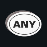 Custom City Black White Oval Car Magnet<br><div class="desc">Custom city or place black and white oval car magnets for wherever you want! Enter your city,  state,  province,  or country to try it out.</div>