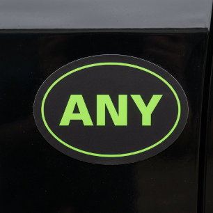 Custom City Green Black Oval Car Magnet