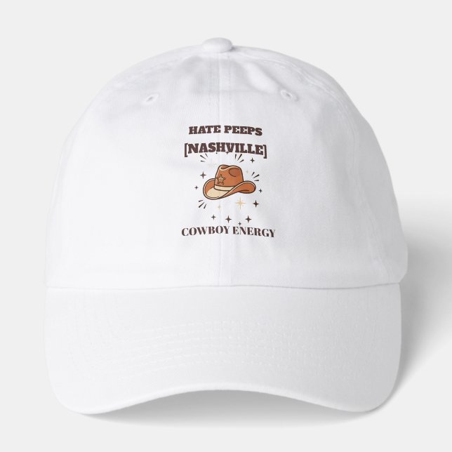 Custom City Hate Peeps Cowboy Hat (Front)